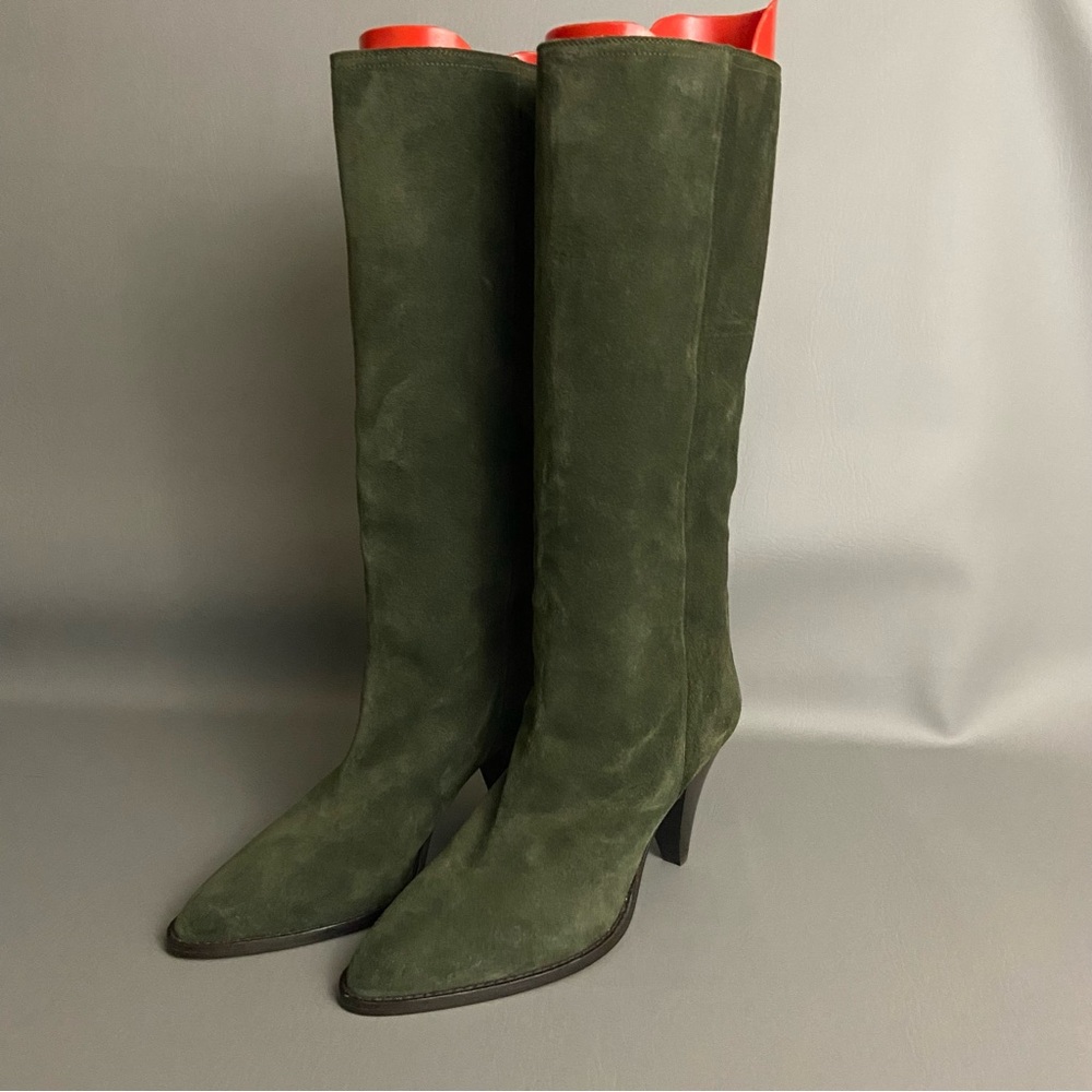 Isabel Marant - Rouxy Suede Boot Olive Green EXCELLENT condition - Sz 38